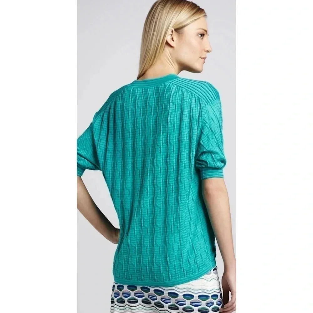 M Missoni Textured V-Neck Knit Sweater Size 6 - Picture 2 of 11